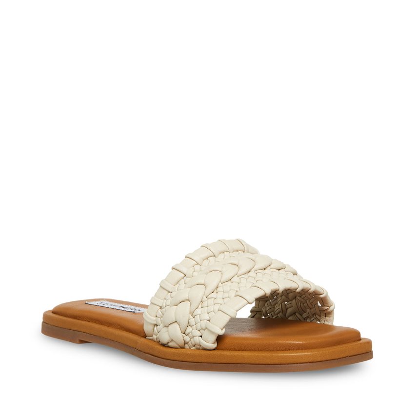 White Steve Madden Genevie Women's Slides | PH 3140GFV